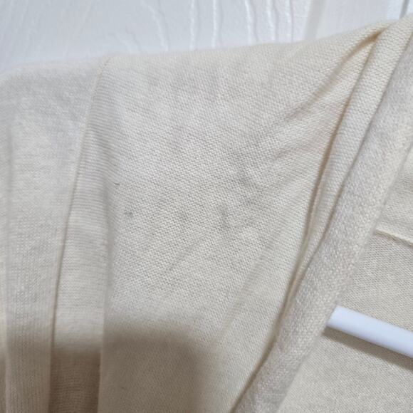 J.Crew Small Ivory Cotton Open Front Short Sleeve Cardigan Sweater - Picture 10 of 11